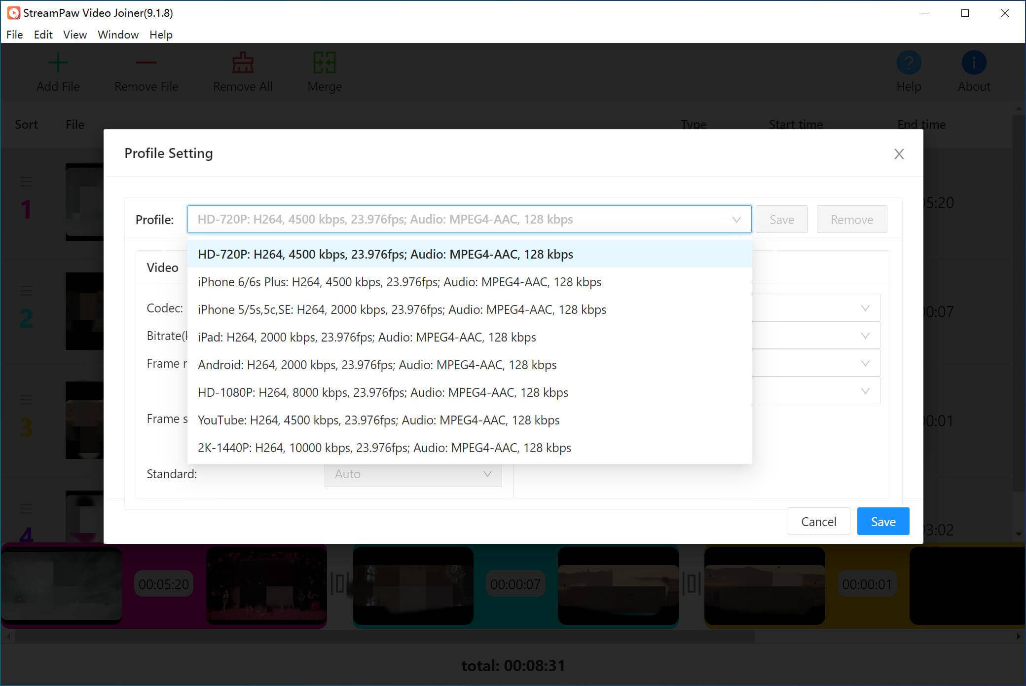 output format